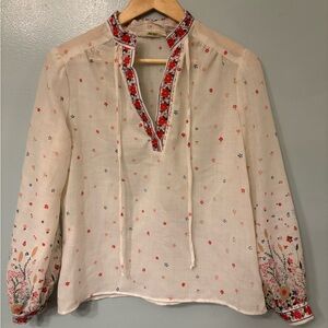 Vintage Nancy Greer flower top. Union Made NYC women’s size 12